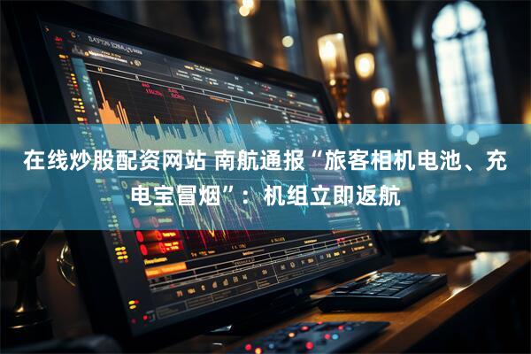 在线炒股配资网站 南航通报“旅客相机电池、充电宝冒烟”：机组立即返航